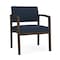 Lesro Lenox Wood Wide Guest Chair Wood Frame, Mocha, RF Blueberry Upholstery LW1201 - alternate 1